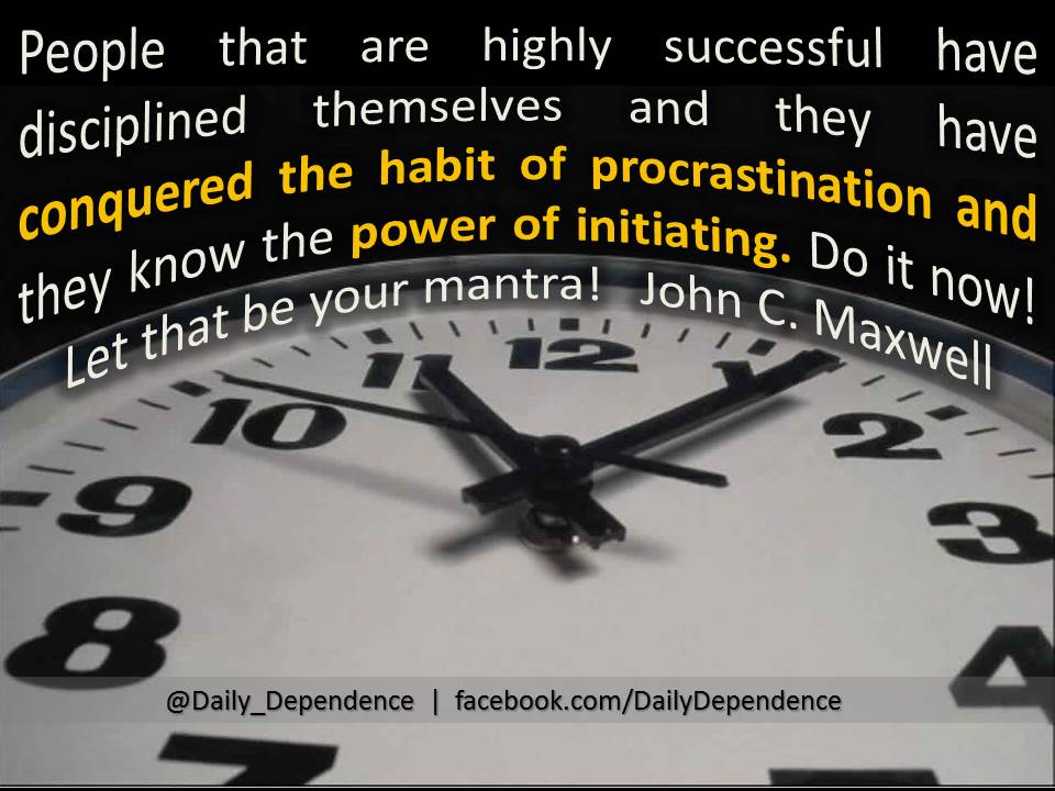 speech on procrastination is the thief of time