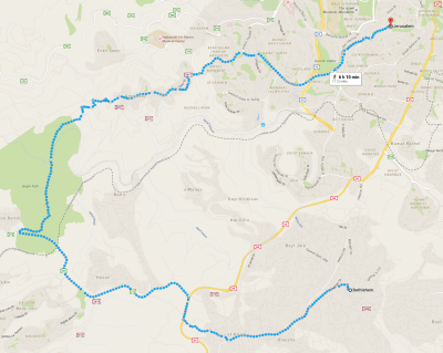 18 - Daily Dependence - Map of Bethleham to Jerusalem